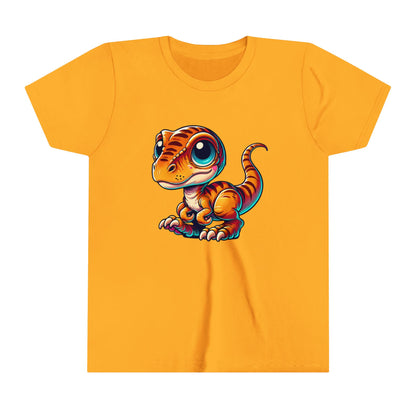 Youth Adorable Orange Baby Dinosaur Plush – Perfect for Kids and Dino Fans! - Unisex Jersey Short Sleeve Tee Super Comfy Dino T-Shirt Gift