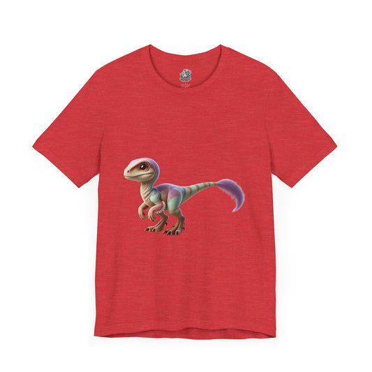 Dreamy Pastel Velociraptor Tee – Soft & Stylish Dino Vibes in Lavender & Mint! 🦖💜🌿 - Unisex Jersey Short Sleeve Tee Super Comfy Dino T-Shirt Gift