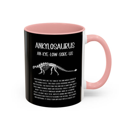 Fossil Ankylosaurus Mug with Detailed White Graphic Amazing Gift for the Dino Lovers in your life