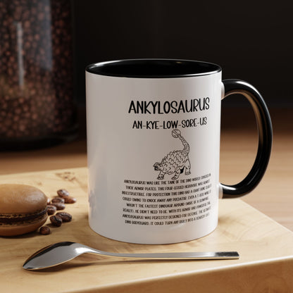 Defensive  Ankylosaurus Mug with Detailed Black Graphic Amazing Gift for the Dino Lovers in your life