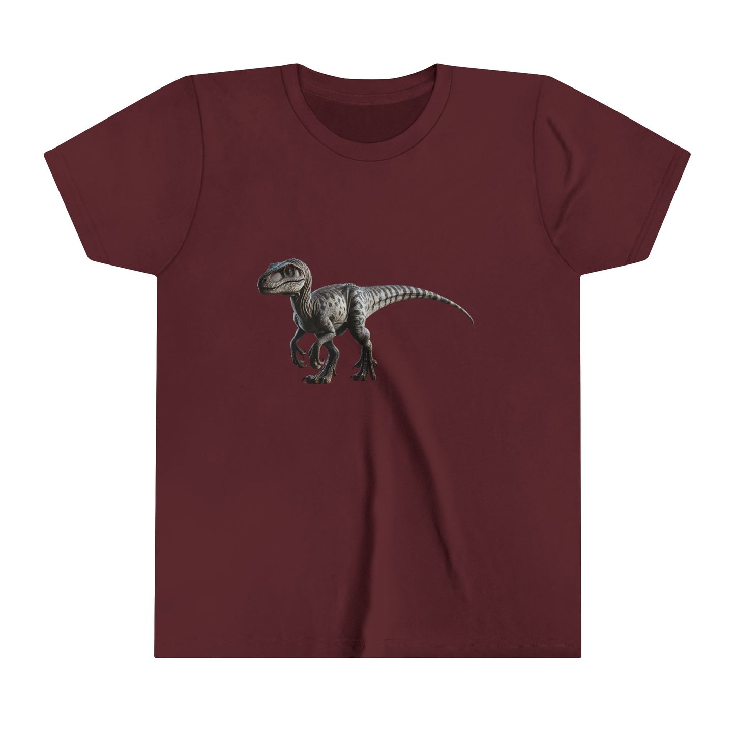 Youth Epic Velociraptor Tee – Unleash the Dino in You! 🦖🍃🧡 - Unisex Jersey Short Sleeve Tee Super Comfy Dino T-Shirt Gift