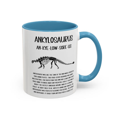 Fossil Ankylosaurus Mug with Detailed Black Graphic Amazing Gift for the Dino Lovers in your life