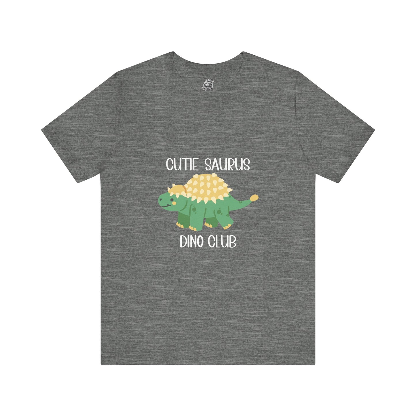 Ankylosaurus Cutie Saurus Dino Club Green - White Graphic - Unisex Jersey Short Sleeve Tee Super Comfy Dino T-Shirt Gift