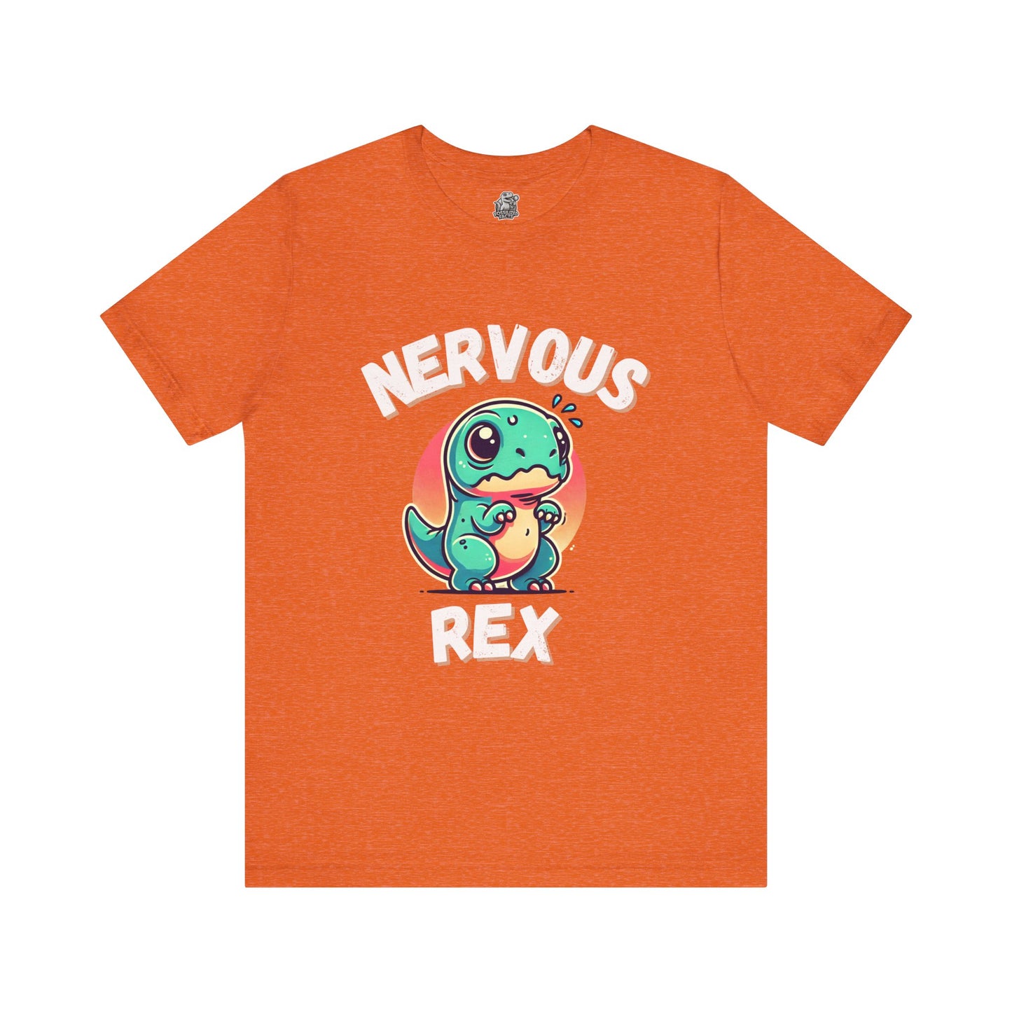 Nervous Rex Unisex T-Shirt – Cute & Funny Unisex Dinosaur Tee for All Dino Lovers