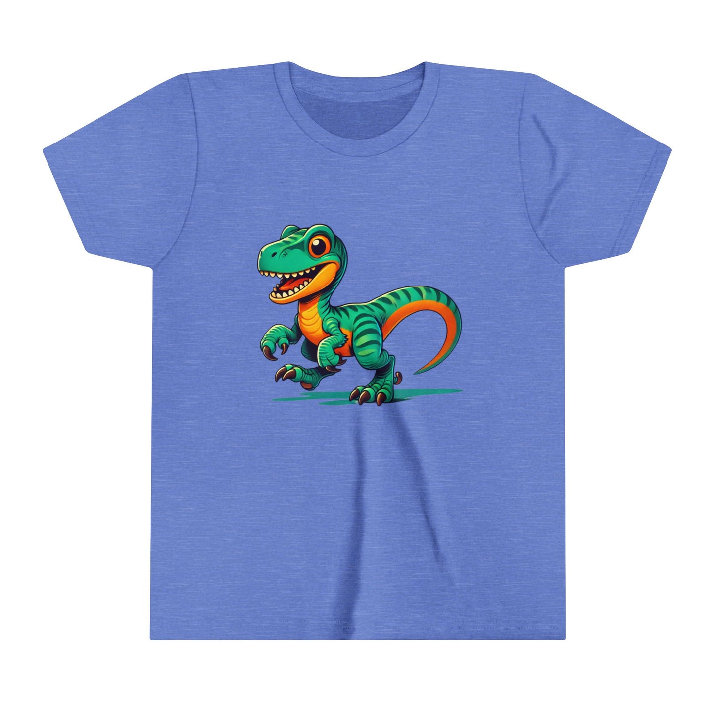 Youth Adorable Teal & Orange Baby Dinosaur Toy – Perfect for Dino-Loving Kids!🌊🦖💙 - Unisex Jersey Short Sleeve Tee Super Comfy Dino T-Shirt Gift