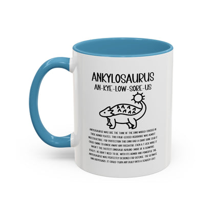 Cute Ankylosaurus Mug with Detailed Black Graphic Amazing Gift for the Dino Lovers in your life