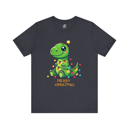 Merry Christmas - Tree Rex Steve - Unisex Jersey Short Sleeve Tee Super Comfy Dino T-Shirt Gift