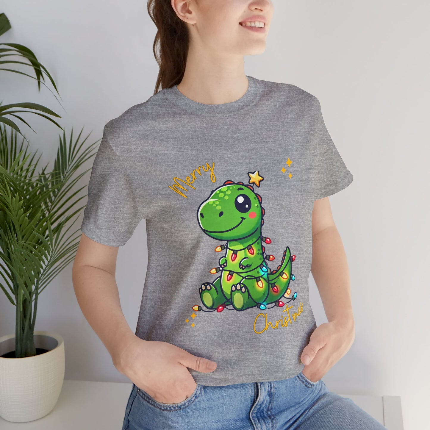 Tree Rex Merry Christmas Steve - Unisex Jersey Short Sleeve Tee Super Comfy Dino T-Shirt Gift