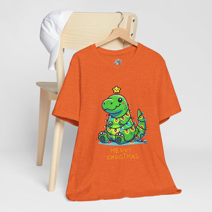 Merry Christmas - Tree Rex Jerry - Unisex Jersey Short Sleeve Tee Super Comfy Dino T-Shirt Gift