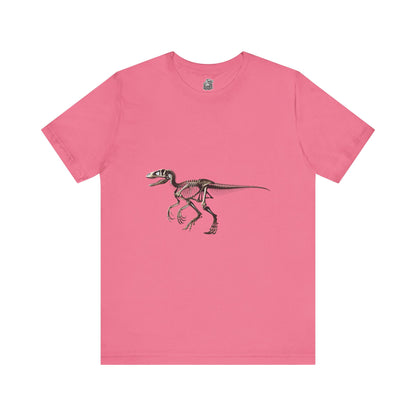 Velociraptor Skeleton Tee – Classic Fossil Design for Dinosaur Enthusiasts! 🦖💀🦴 - Unisex Jersey Short Sleeve Tee Super Comfy Dino T-Shirt Gift