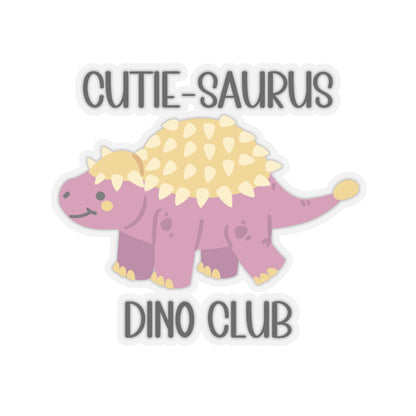 Ankylosaurus Cutie Saurus Dino Club Pink -  Amazing Kiss-Cut Sticker Gift to dino decorate any surface