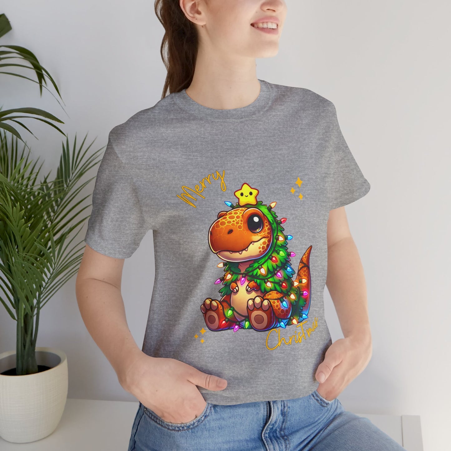 Tree Rex Merry Christmas Kevin - Unisex Jersey Short Sleeve Tee Super Comfy Dino T-Shirt Gift