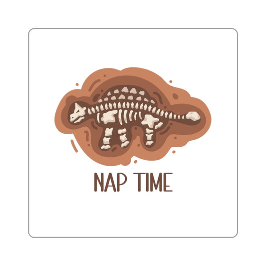 Nap Time - Ankylosaurus - Amazing Kiss-Cut Sticker Gift to dino decorate any surface