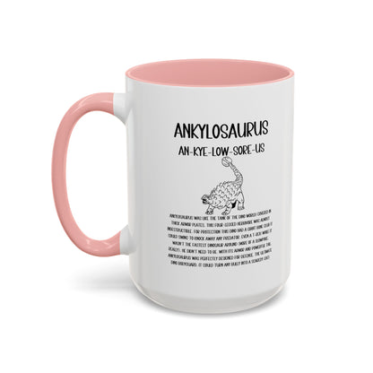 Defensive  Ankylosaurus Mug with Detailed Black Graphic Amazing Gift for the Dino Lovers in your life