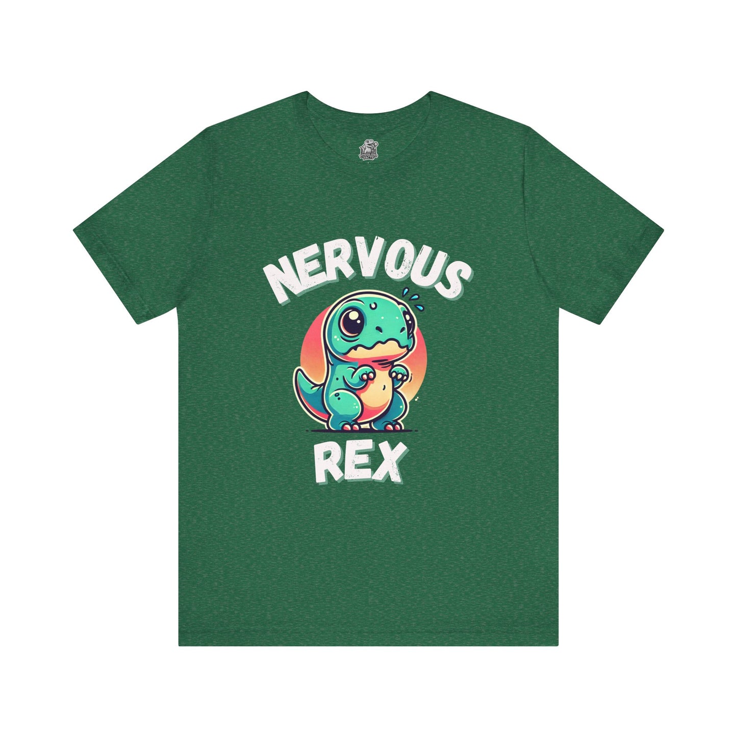 Nervous Rex Unisex T-Shirt – Cute & Funny Unisex Dinosaur Tee for All Dino Lovers