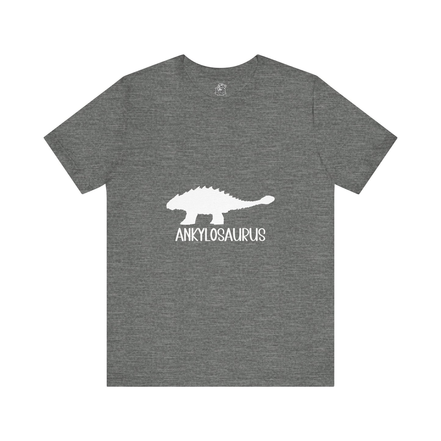 Ankylosaurus White Graphics- Unisex Jersey Short Sleeve Tee Super Comfy Dino T-Shirt Gift