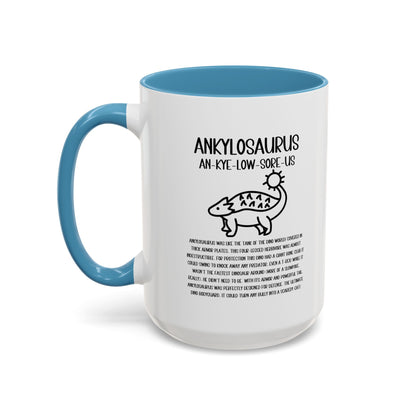 Cute Ankylosaurus Mug with Detailed Black Graphic Amazing Gift for the Dino Lovers in your life