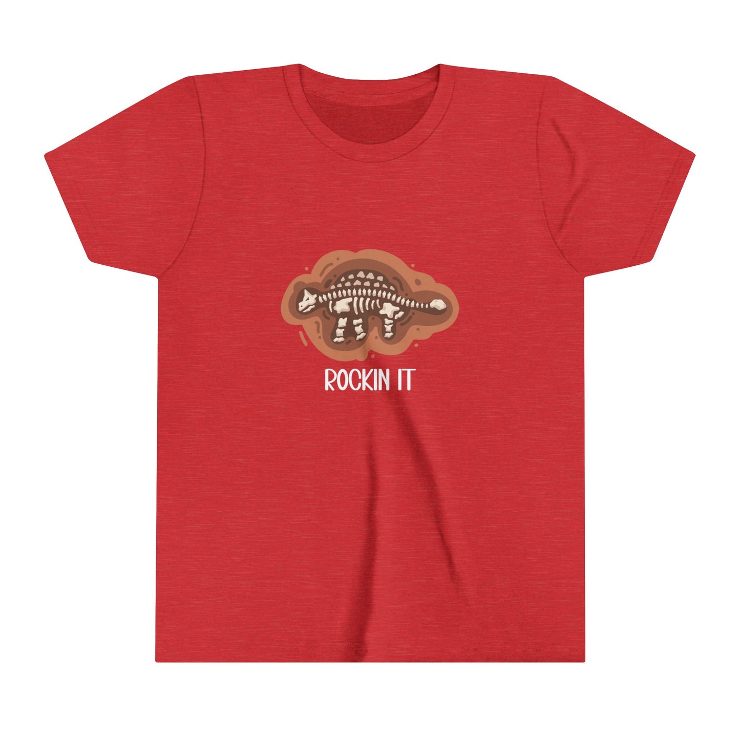 Youth Ankylosaurus Rockin It Graphic - Unisex Jersey Short Sleeve Tee Super Comfy Dino T-Shirt Gift