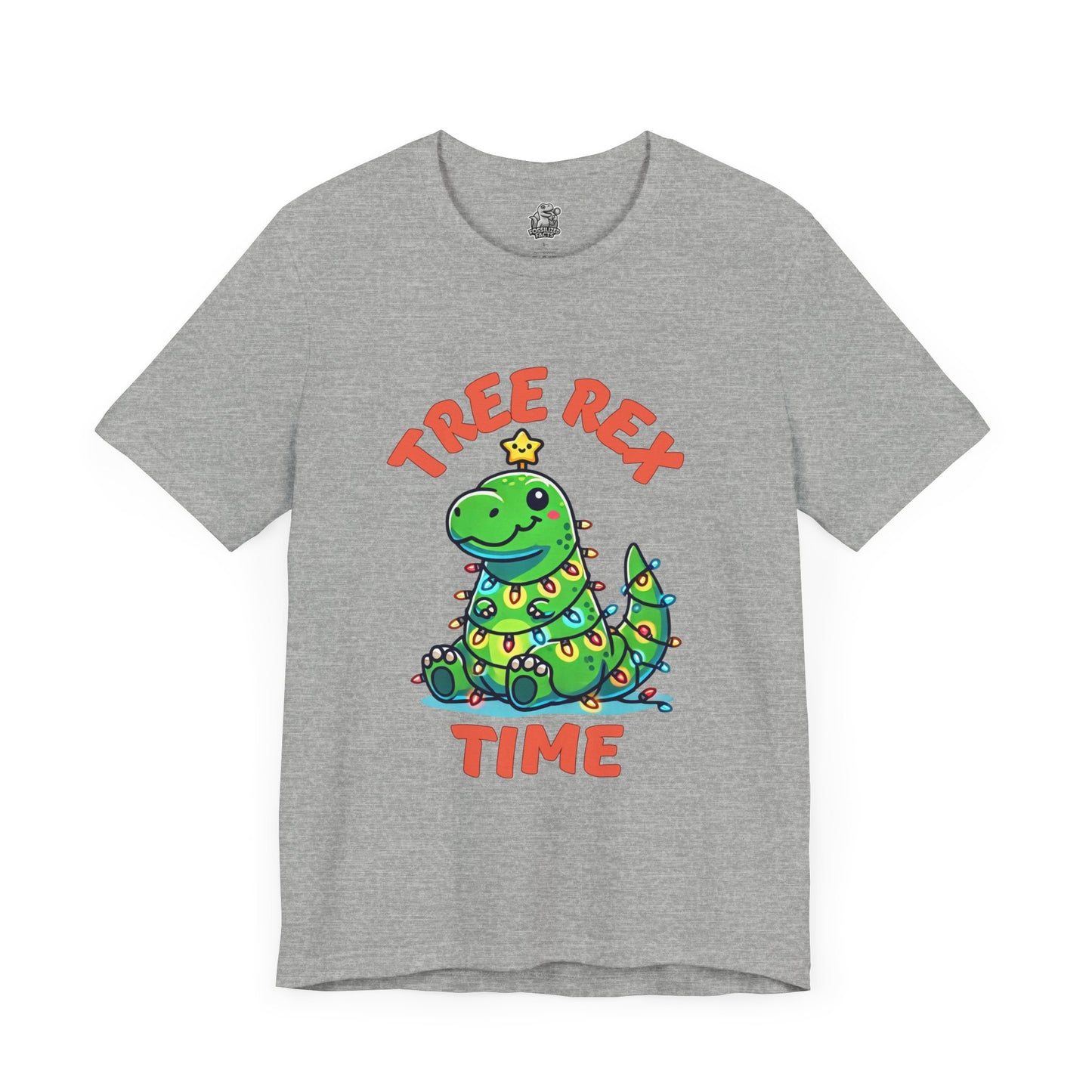 Tree Rex Time Christmas Jerry - Unisex Jersey Short Sleeve Tee Super Comfy Dino T-Shirt Gift