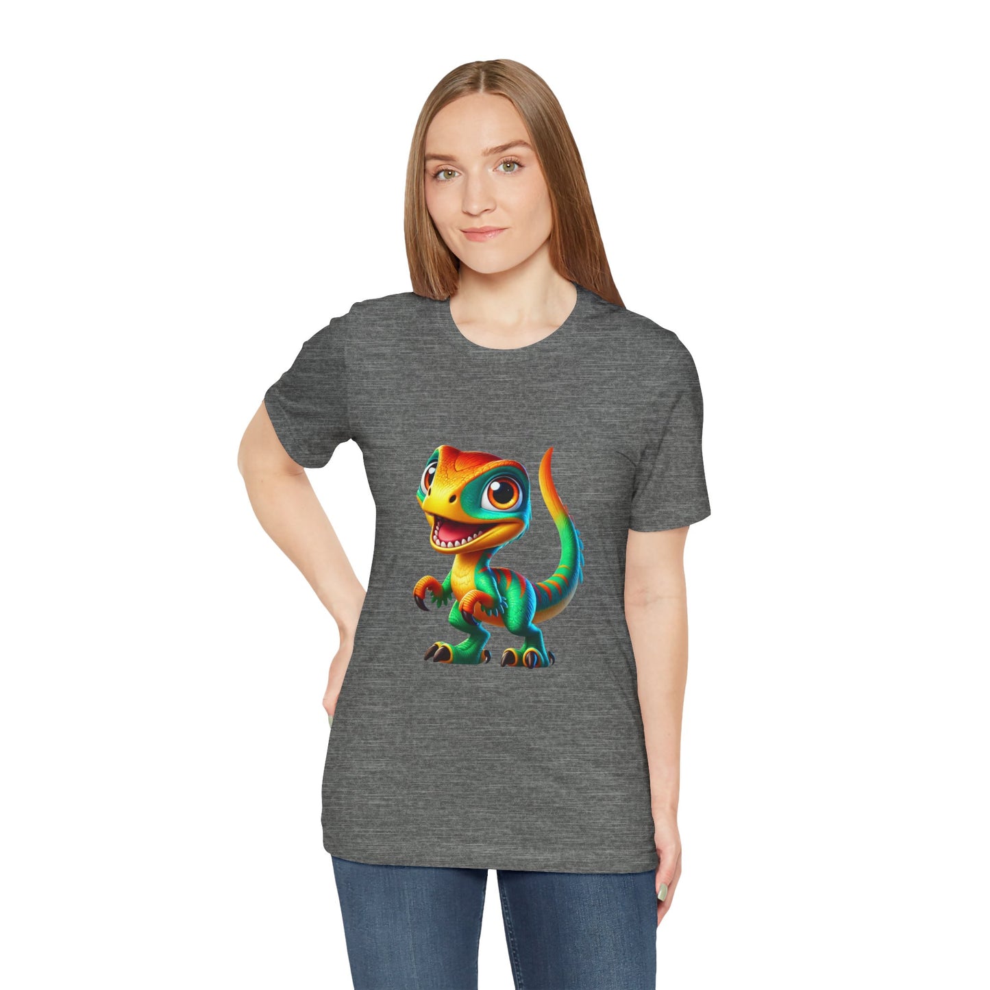 Cutie Raptor- Unisex Jersey Short Sleeve Tee Super Comfy Dino T-Shirt Gift