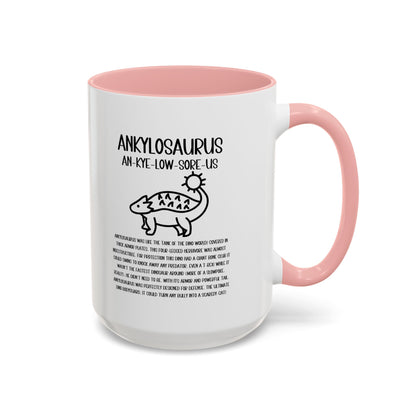 Cute Ankylosaurus Mug with Detailed Black Graphic Amazing Gift for the Dino Lovers in your life