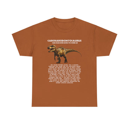 Jurassic Style - Carcharodontosaurus Dinosaur Unisex Heavy Cotton Tee