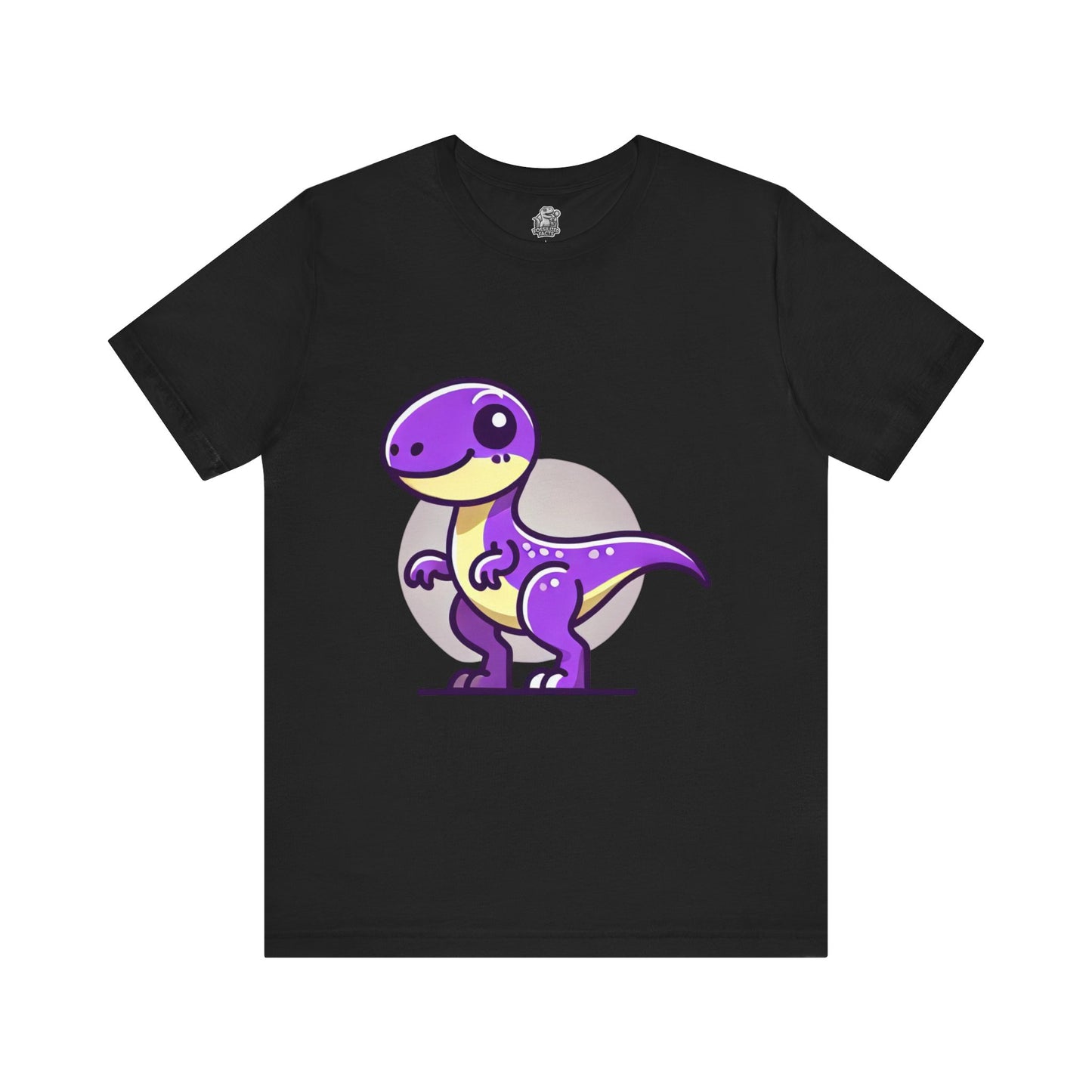 Purple Solar Cartoon Velociraptor - Unisex Jersey Short Sleeve Tee Super Comfy Dino T-Shirt Gift