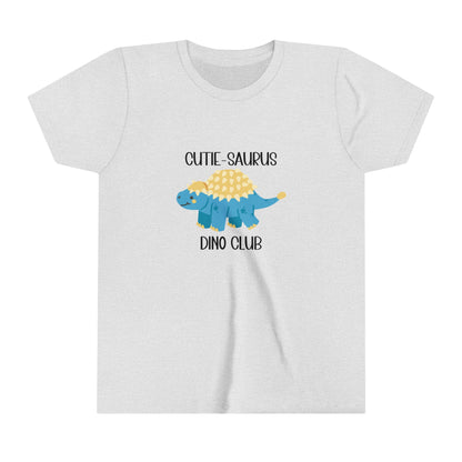 Youth Ankylosaurus Cutie Saurus Dino Club Blue - Black Graphic - Unisex Jersey Short Sleeve Tee Super Comfy Dino T-Shirt Gift