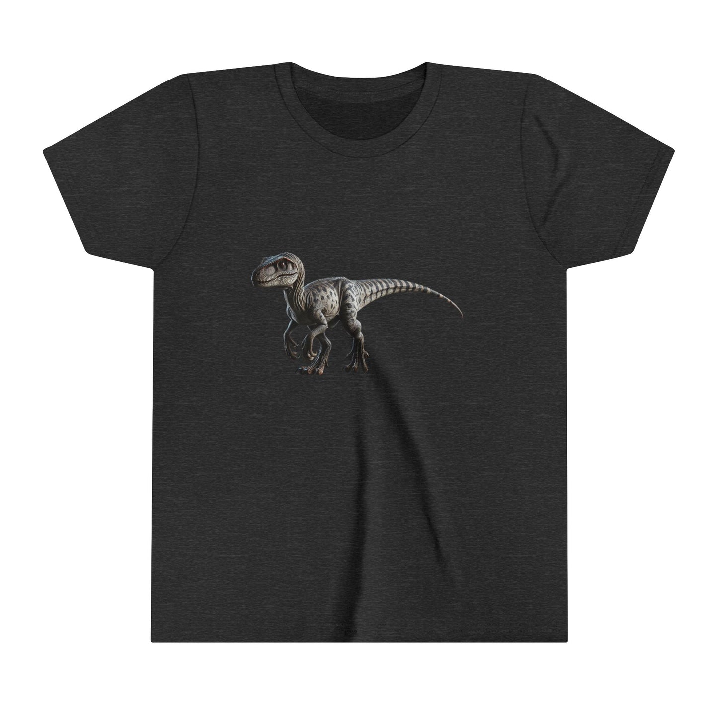 Youth Epic Velociraptor Tee – Unleash the Dino in You! 🦖🍃🧡 - Unisex Jersey Short Sleeve Tee Super Comfy Dino T-Shirt Gift