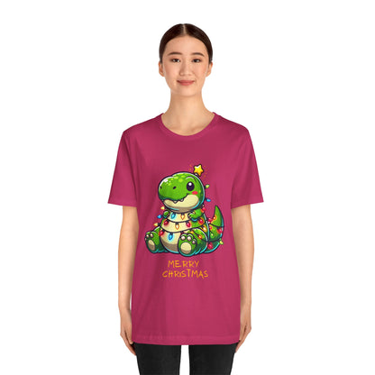 Merry Christmas - Tree Rex Larry- Unisex Jersey Short Sleeve Tee Super Comfy Dino T-Shirt Gift