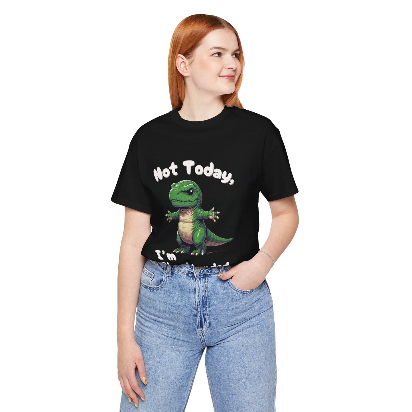 Short Arm Humor – Not Today, I’m Shorthanded Unisex T-Shirt with Funny T-Rex Design