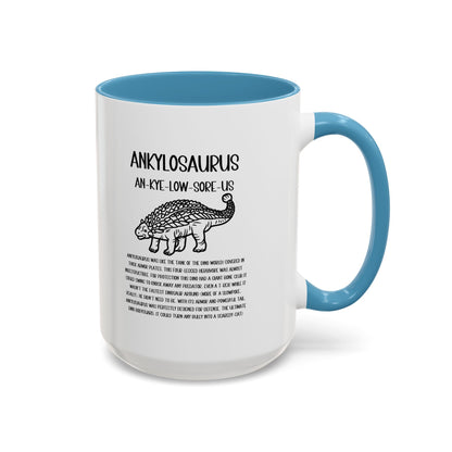 Outlined Ankylosaurus Mug with Detailed Black Graphic Amazing Gift for the Dino Lovers in your life