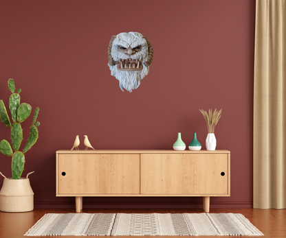 Wampa Head Wall Mount - Unique Sci-Fi Home Decor for Star Wars Fan - Cool Gift for Geeks, Nerds and Sci  -Fi Fans