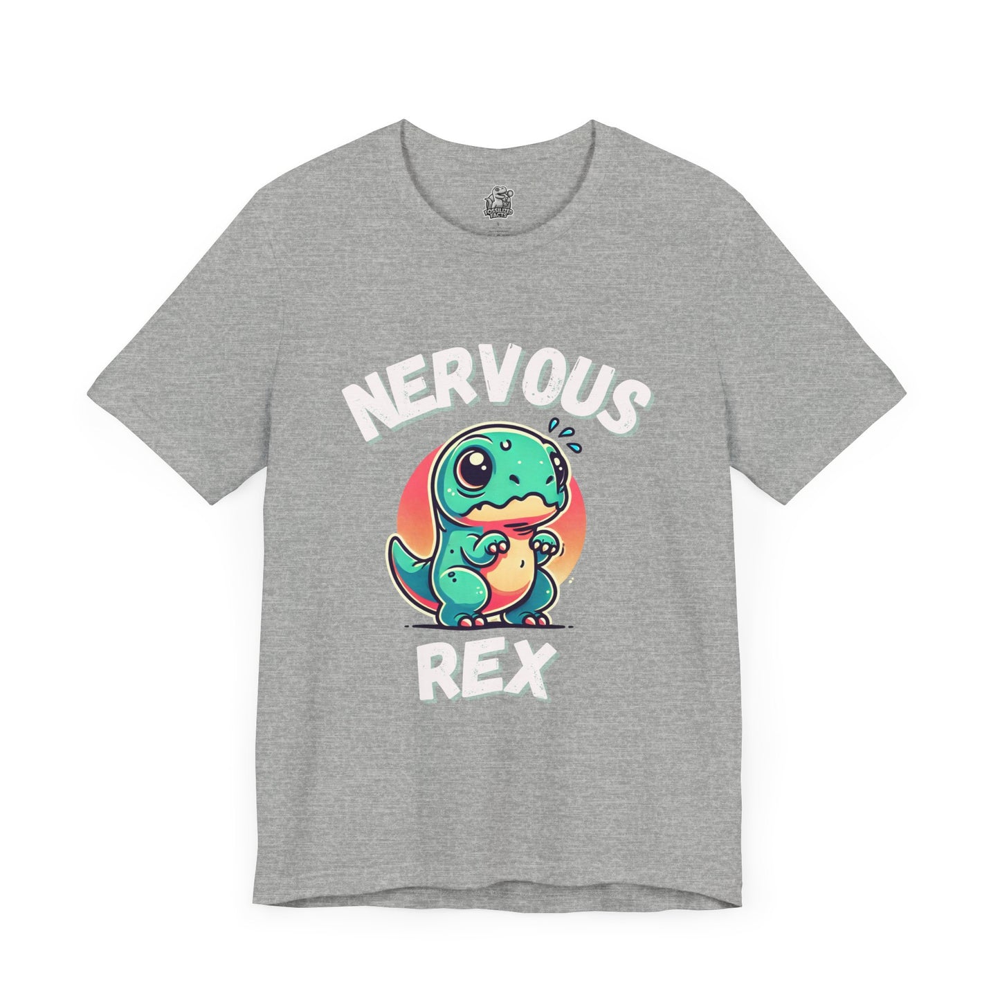 Nervous Rex Unisex T-Shirt – Cute & Funny Unisex Dinosaur Tee for All Dino Lovers