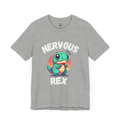 Nervous Rex Unisex T-Shirt – Cute & Funny Unisex Dinosaur Tee for All Dino Lovers