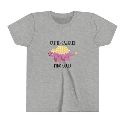 Ankylosaurus Cutie Saurus Dino Club Pink - Black Graphic - Unisex Jersey Short Sleeve Tee Super Comfy Dino T-Shirt Gift