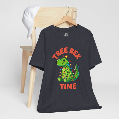 Tree Rex Time Christmas Devan - Unisex Jersey Short Sleeve Tee Super Comfy Dino T-Shirt Gift