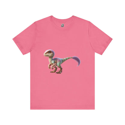 Dreamy Pastel Velociraptor Tee – Soft & Stylish Dino Vibes in Lavender & Mint! 🦖💜🌿 - Unisex Jersey Short Sleeve Tee Super Comfy Dino T-Shirt Gift