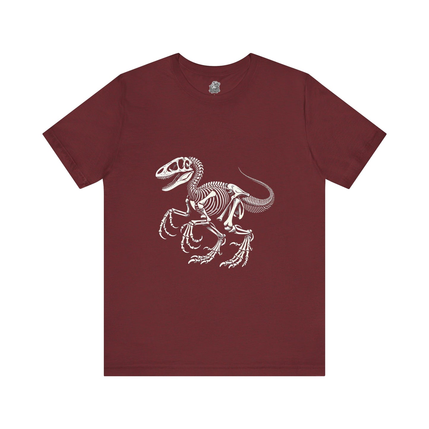 Velociraptor Fossil Skeleton Tee – Bold & Authentic Prehistoric Style! 🦖🦴✨ - Unisex Jersey Short Sleeve Tee Super Comfy Dino T-Shirt Gift