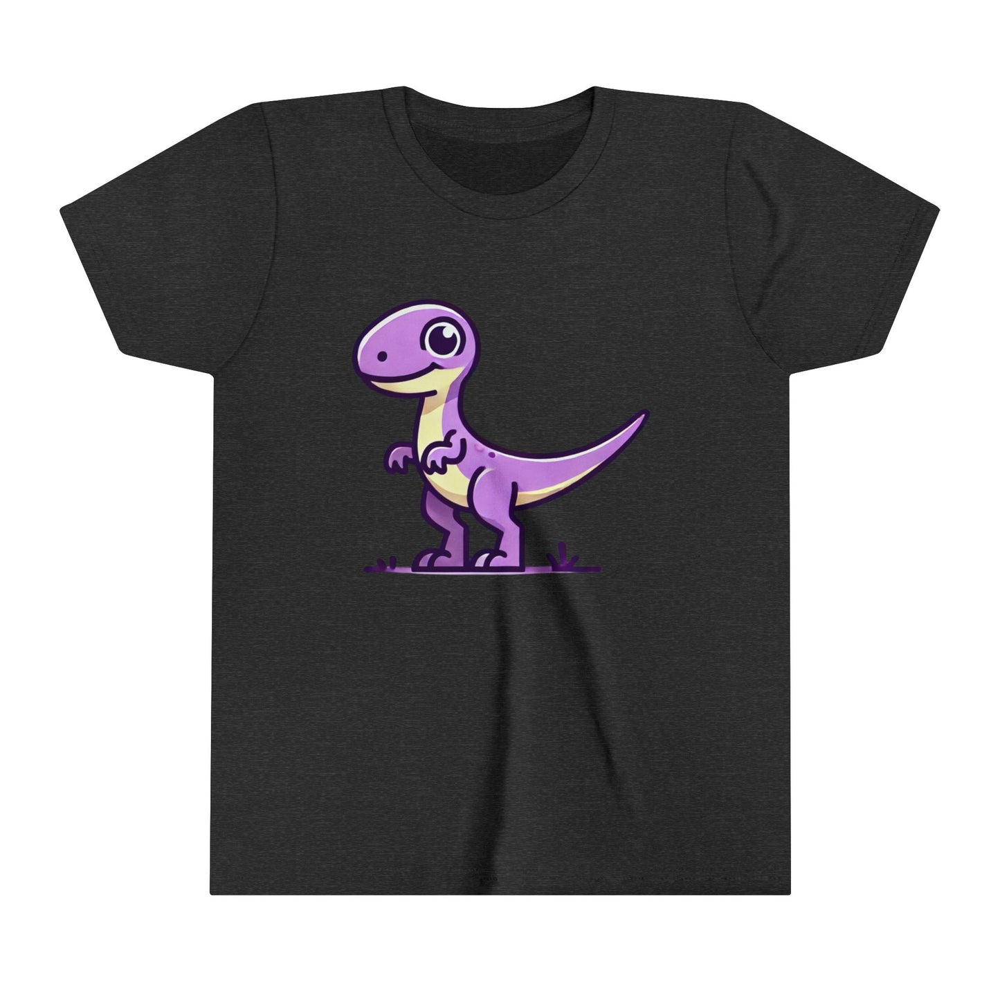 Youth Charming Purple Dinosaur Tee – For Dino-Loving Kids! 💜🦖 - Unisex Jersey Short Sleeve Tee Super Comfy Dino T-Shirt Gift