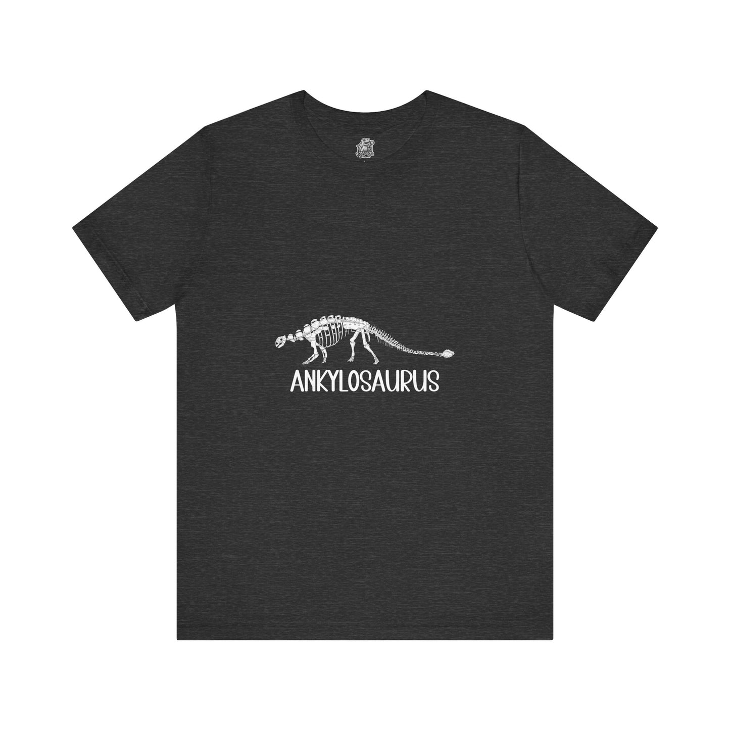 Fossil Ankylosaurus White Graphics- Unisex Jersey Short Sleeve Tee Super Comfy Dino T-Shirt Gift