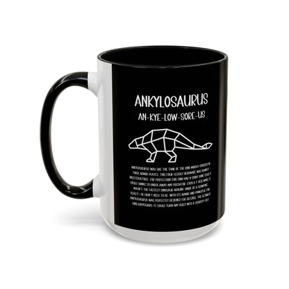 Polygon Ankylosaurus Mug with Detailed White Graphic Amazing Gift for the Dino Lovers in your life