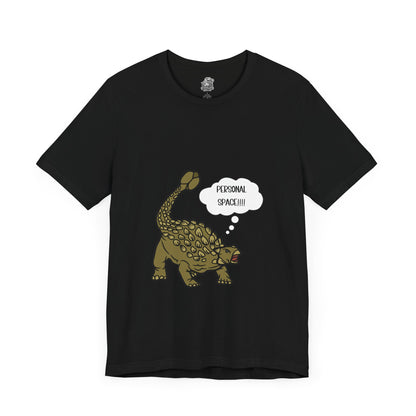 Ankylosaurus Personal Space Graphic - Unisex Jersey Short Sleeve Tee Super Comfy Dino T-Shirt Gift