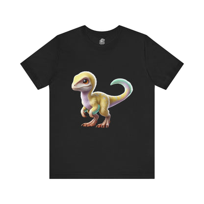 Fluffy Pastel Baby Velociraptor T-Shirt - Unisex Jersey Short Sleeve Tee Super Comfy Dino T-Shirt Gift