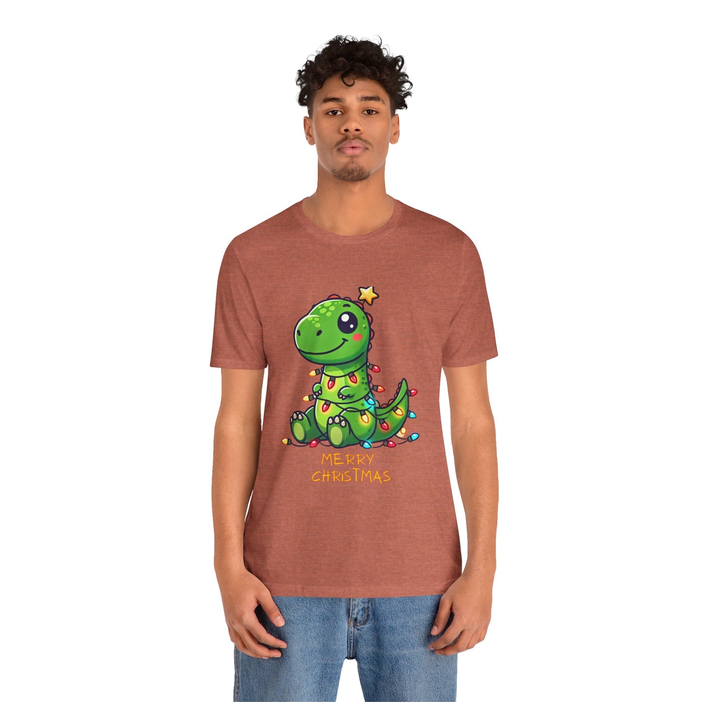 Merry Christmas - Tree Rex Steve - Unisex Jersey Short Sleeve Tee Super Comfy Dino T-Shirt Gift