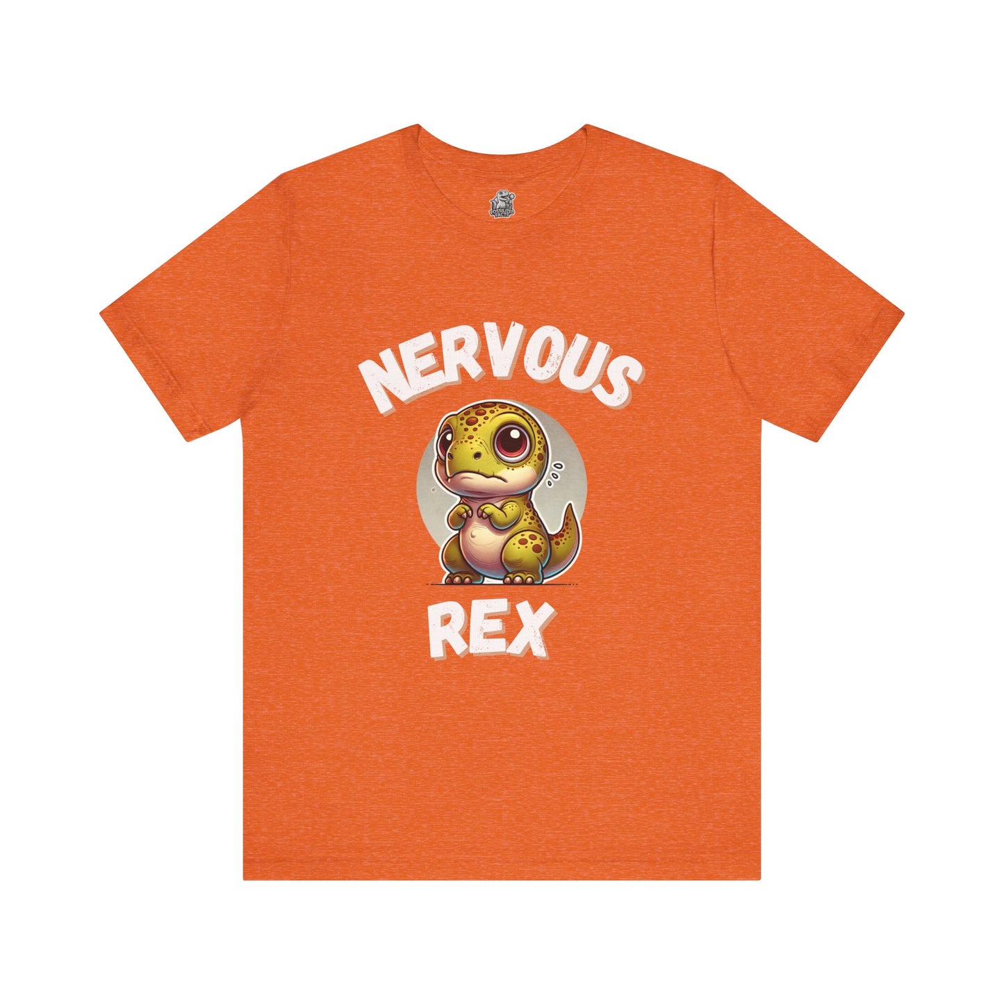 Cute Nervous Rex Unisex T-Shirt – Cute & Funny Unisex Dino Design for Everyday Fun