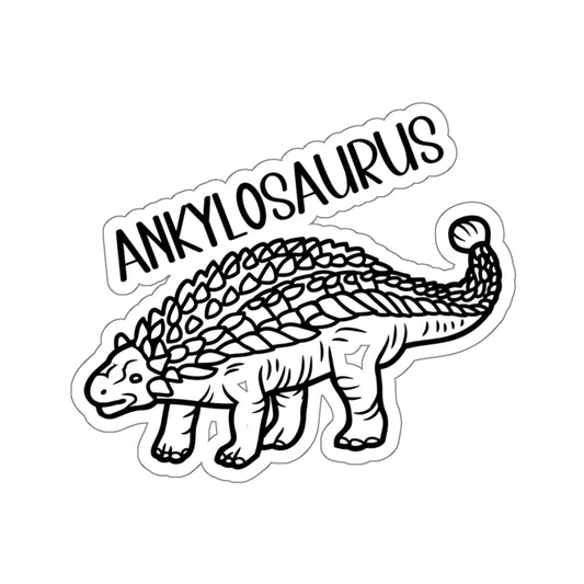 Outlined Ankylosaurus - Amazing Kiss-Cut Sticker Gift to dino decorate any surface