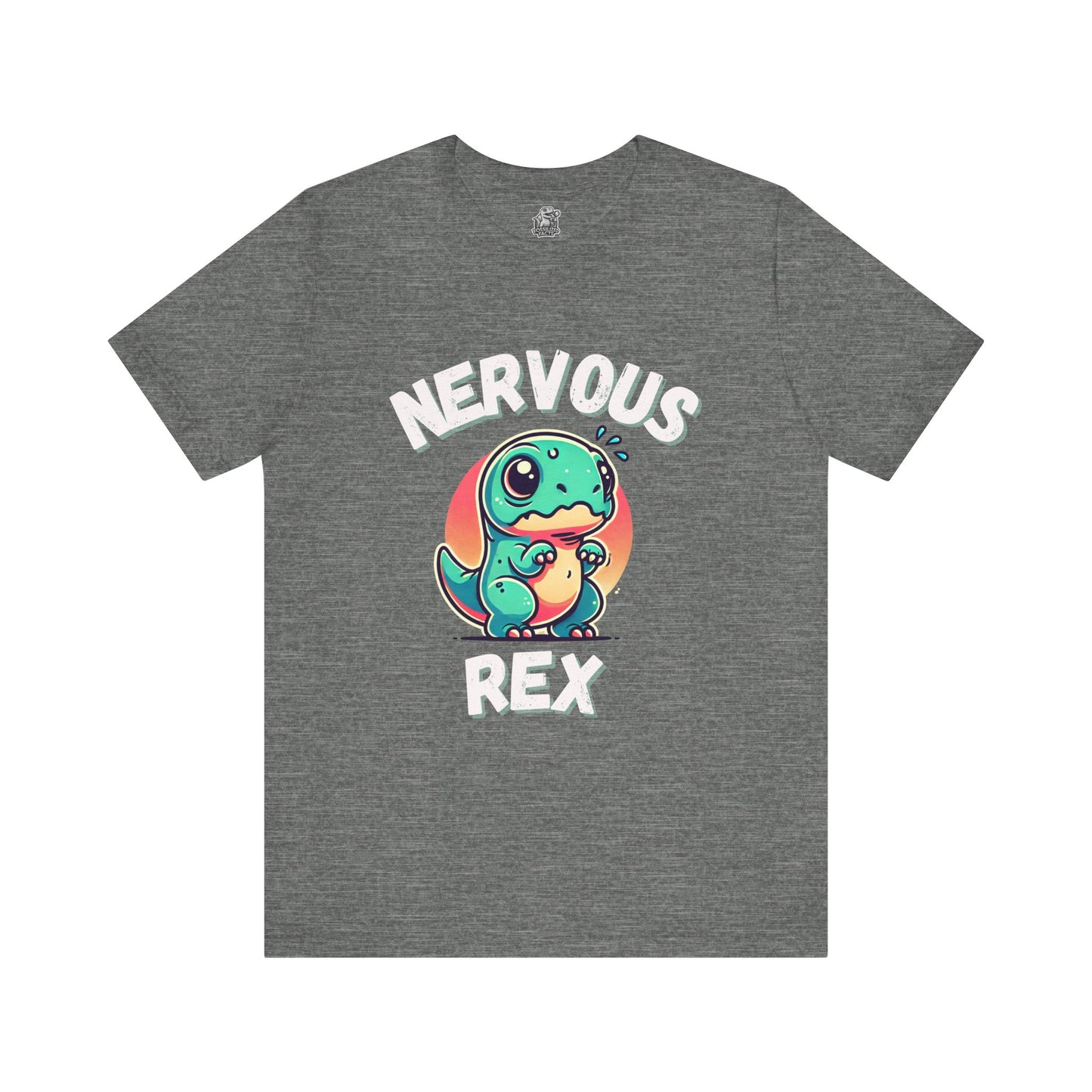 Nervous Rex Unisex T-Shirt – Cute & Funny Unisex Dinosaur Tee for All Dino Lovers