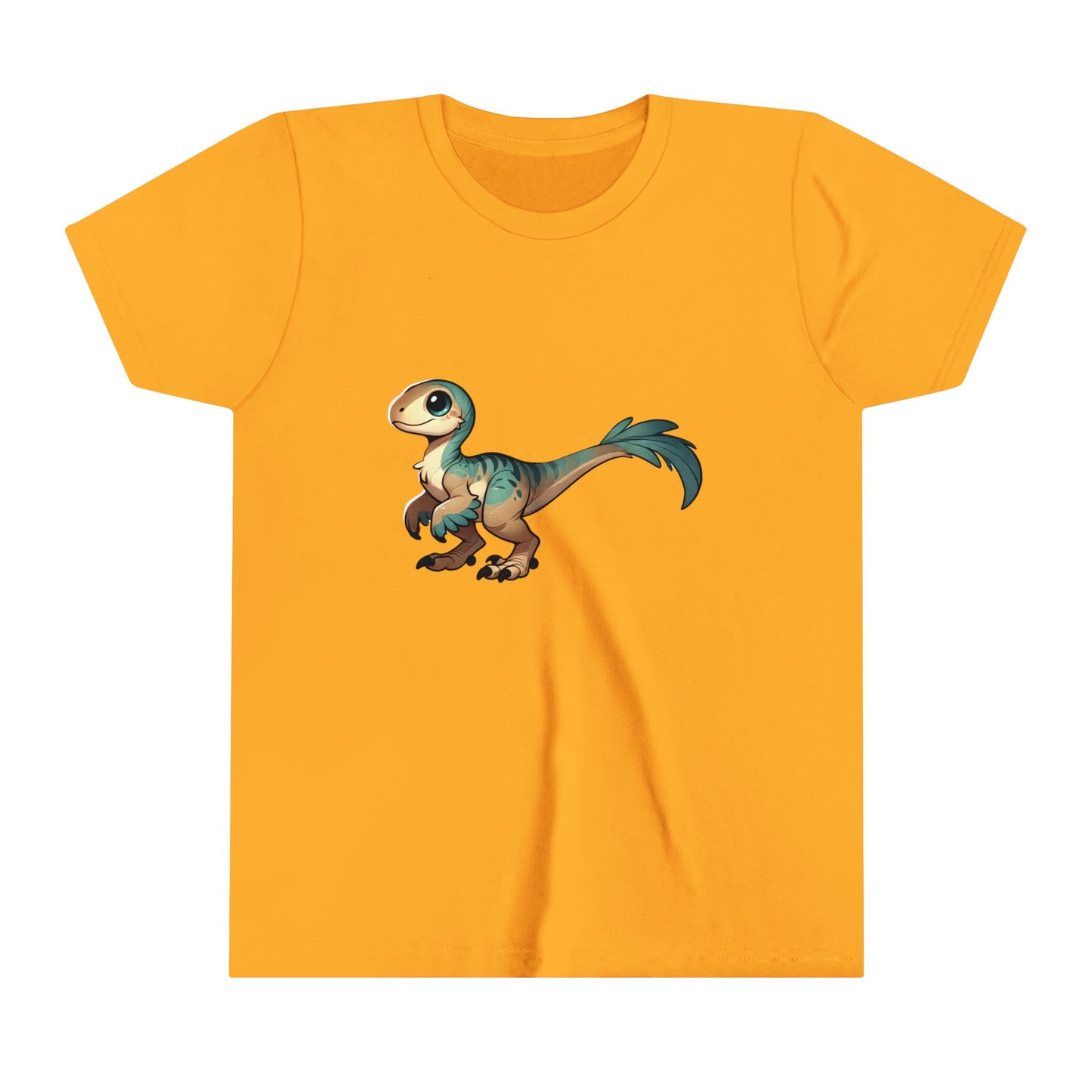 Youth Adorable Baby Velociraptor Tee – Cuteness Overload for Dino Lovers! 🦖💚✨ - Unisex Jersey Short Sleeve Tee Super Comfy Dino T-Shirt Gift