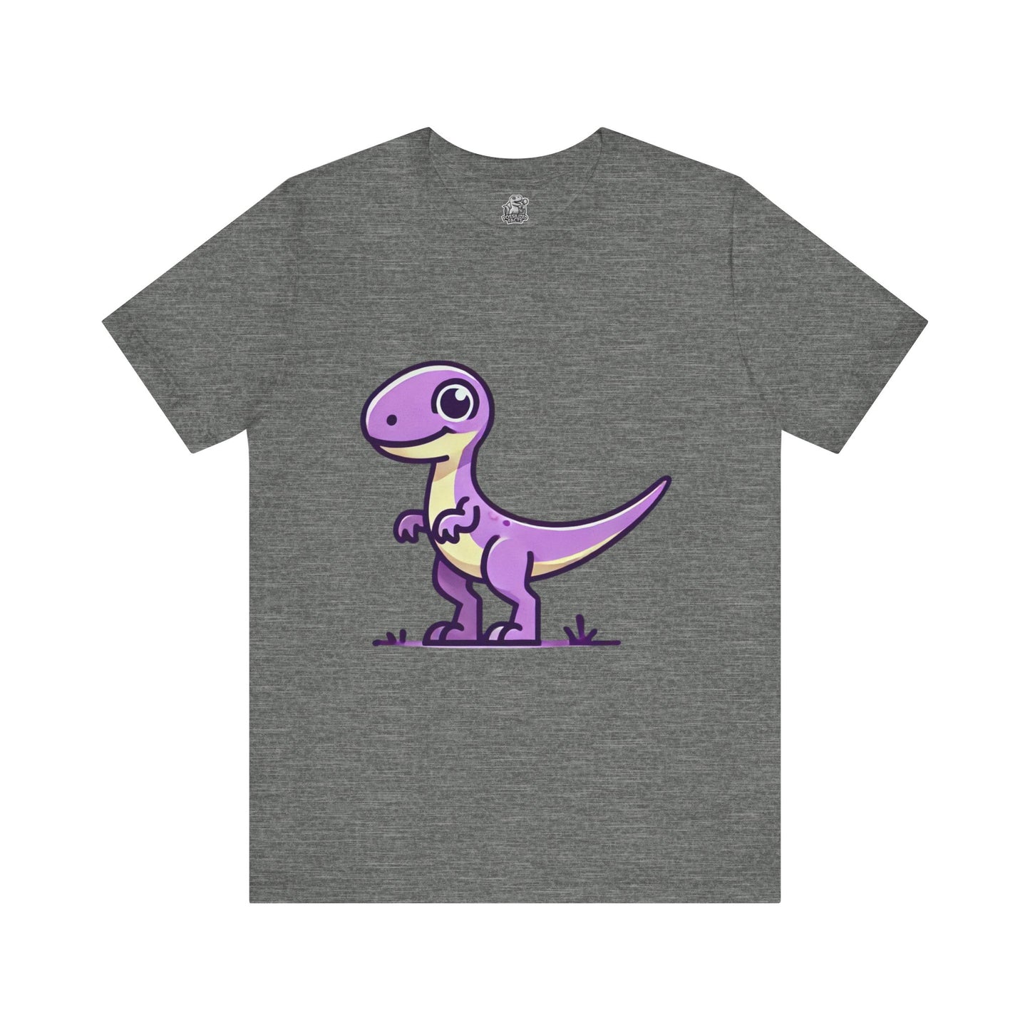 Cute Purple Cartoon Velociraptor - Unisex Jersey Short Sleeve Tee Super Comfy Dino T-Shirt Gift